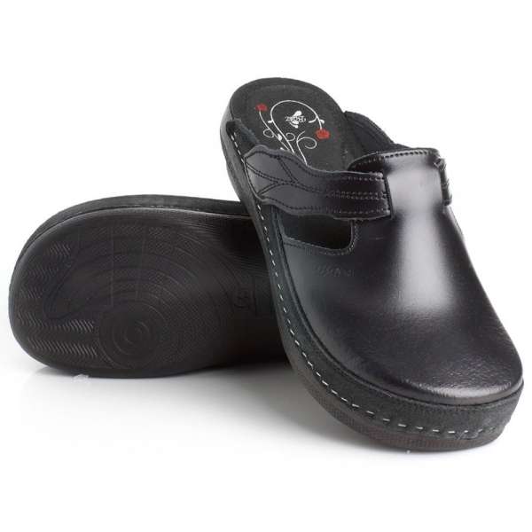 Batz papucs FLOWER FEKETE