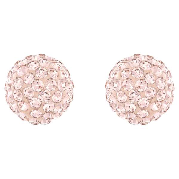 Swarovski Blow Pierced Earrings, Pink, Rose-gold tone plated