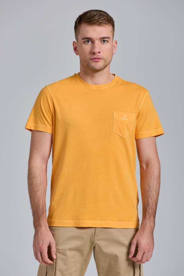 PÓLÓ GANT D1. UNFADED  T-HIRT DAHLIA ORANGE