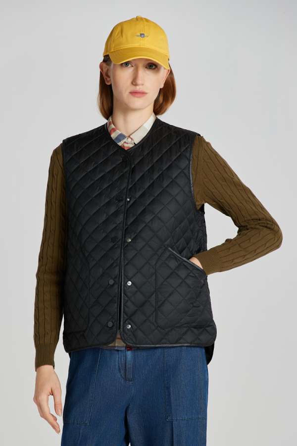 MELLÉNY GANT QUILTED VET EBONY BLACK