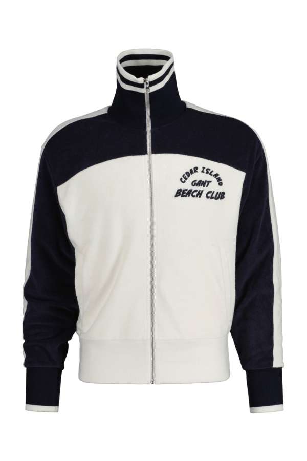 MELEGÍTŐ FELSŐ GANT FULLZIP TERRY JACKET EGGSHELL