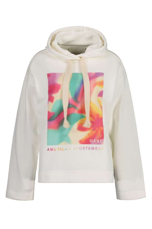 MEEGÍTŐ FESŐ GANT REAXED FORA GRAPHIC HOODIE EGGSHE