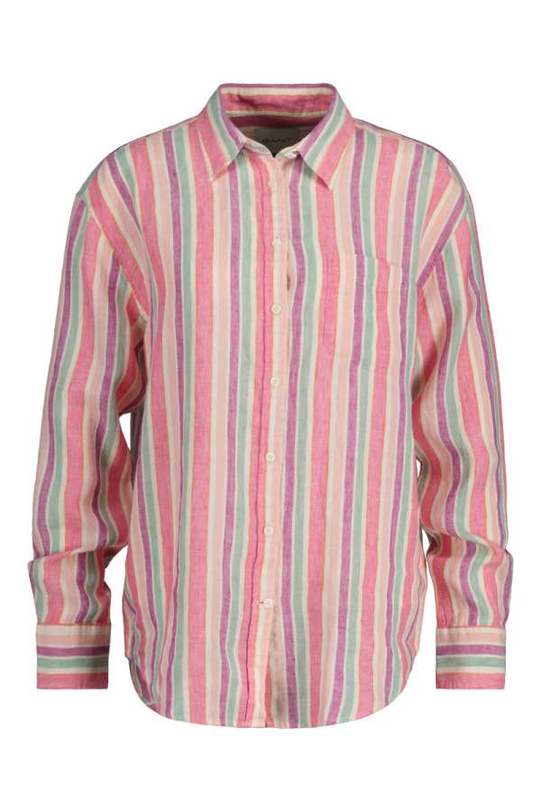 ING GANT REL LINEN MULTI STRIPED SHIRT MULTICOLOR