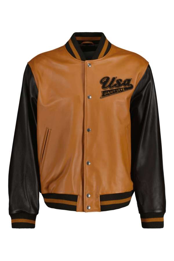 DZSEKI GANT EATHER VARSITY JACKET ARGAN OI