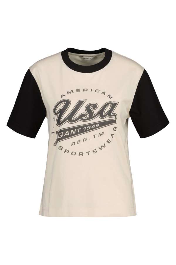 PÓLÓ GANT REL LOGO COLOR BLOCK  T-HIRT LINEN