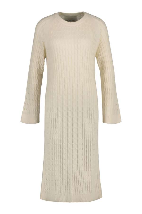 RUHA GANT CABLE C-NECK DRESS CREAM