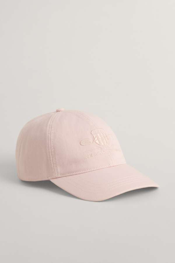 SAPKA GANT UNISEX. TONAL SHIELD CAP FADED PINK