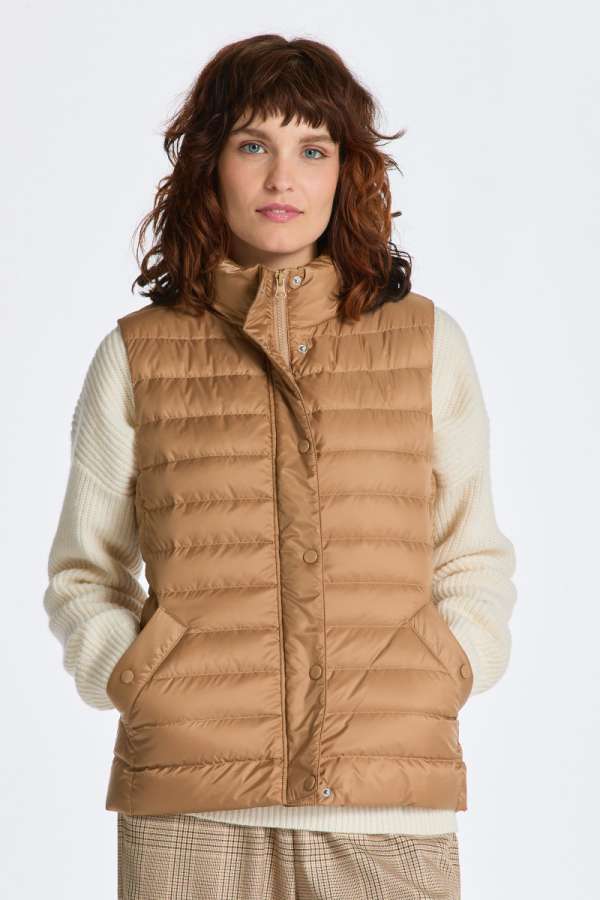 ELLÉNY GANT LIGHT DOWN VEST WAR KHAKI