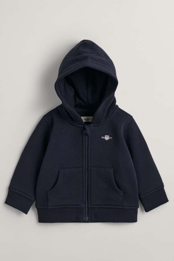 MELEGÍTŐ FELSŐ GANT SHIELD FULL ZIP HOODIE EVENING BLUE