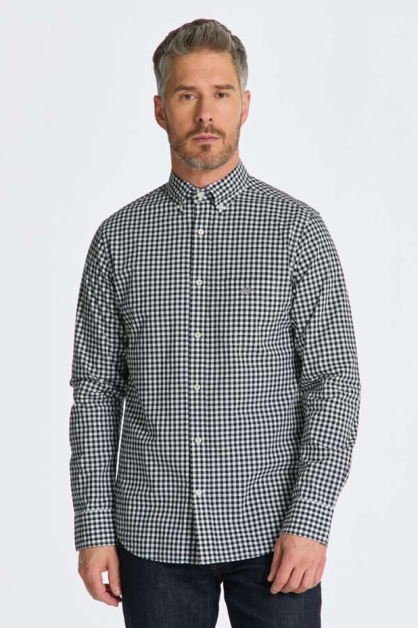 ING GANT REG POPIN GINGHAM SHIRT BACK