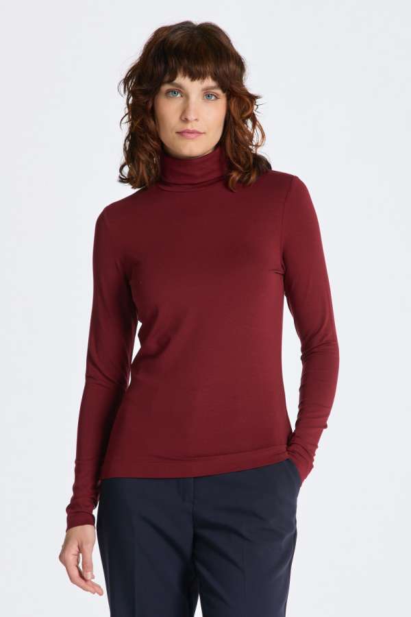 GARBÓ GANT SLIM LS TURTLENECK PLUMPED RED