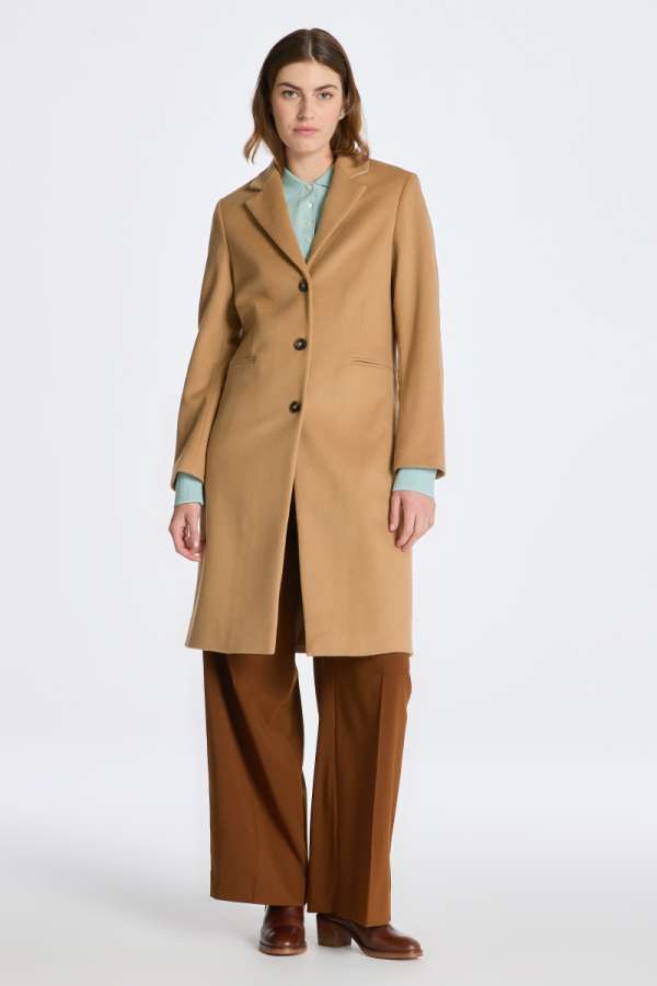 KABÁT GANT WOO BEND TAIORED COAT DARK KHAKI