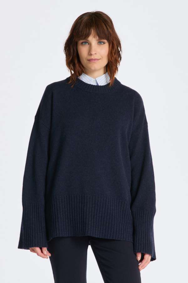 PUÓVER GANT D1. OUNGE C-NECK SWEATER EVENING BUE