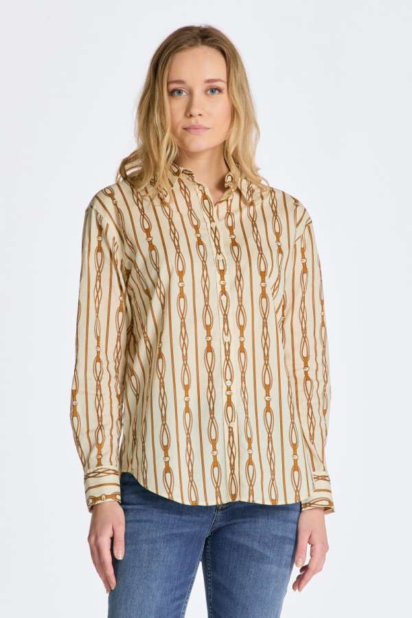 ING GANT REL ROPE STRIPE COT VOILE SHIRT LINEN