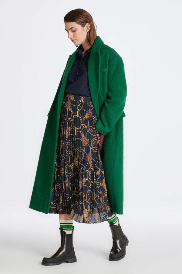 SZOKNYA GANT ROPE PRINT SKIRT EVENING BLUE