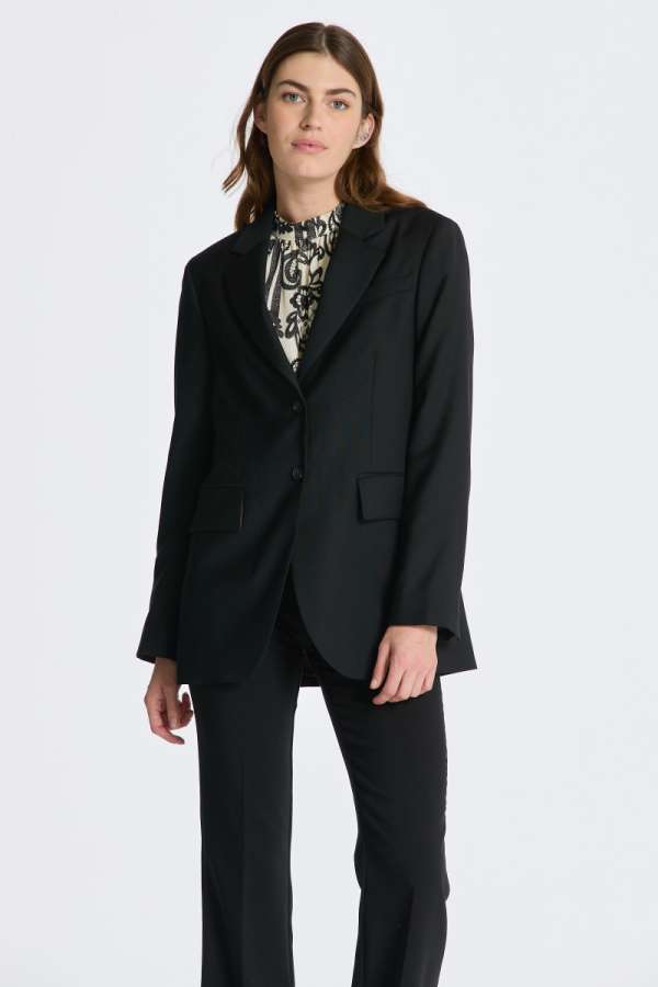 ZAKÓ GANT REG WOOL BLAZER EBONY BLACK
