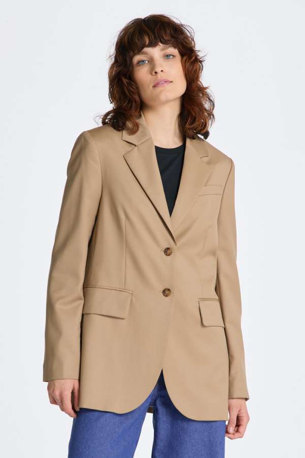 ZAKÓ GANT REG WOOL BLAZER WARM KHAKI