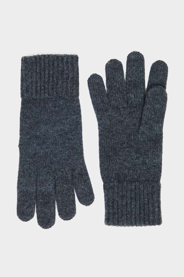 KESZTYŰ GANT LIGHT KNIT GLOVES ANTRACIT MELANGE