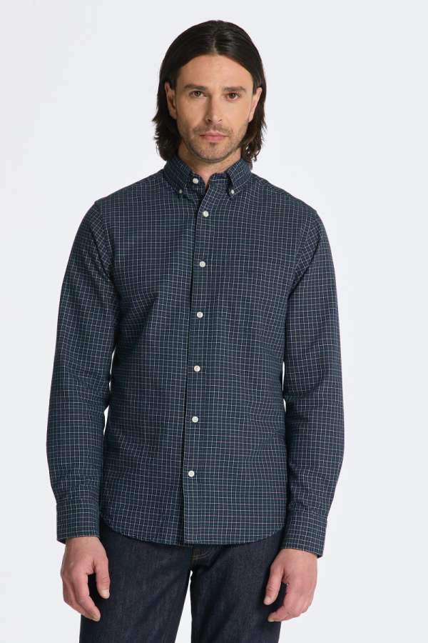 ING GANT REG TATTERSALL OXFORD SHIRT ARINE