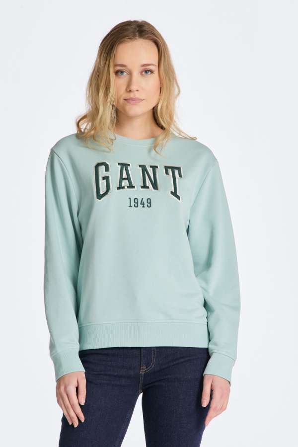 MELEGÍTŐ FELŐ GANT REL LOGO C-NECK WEAT IBIZA BLUE