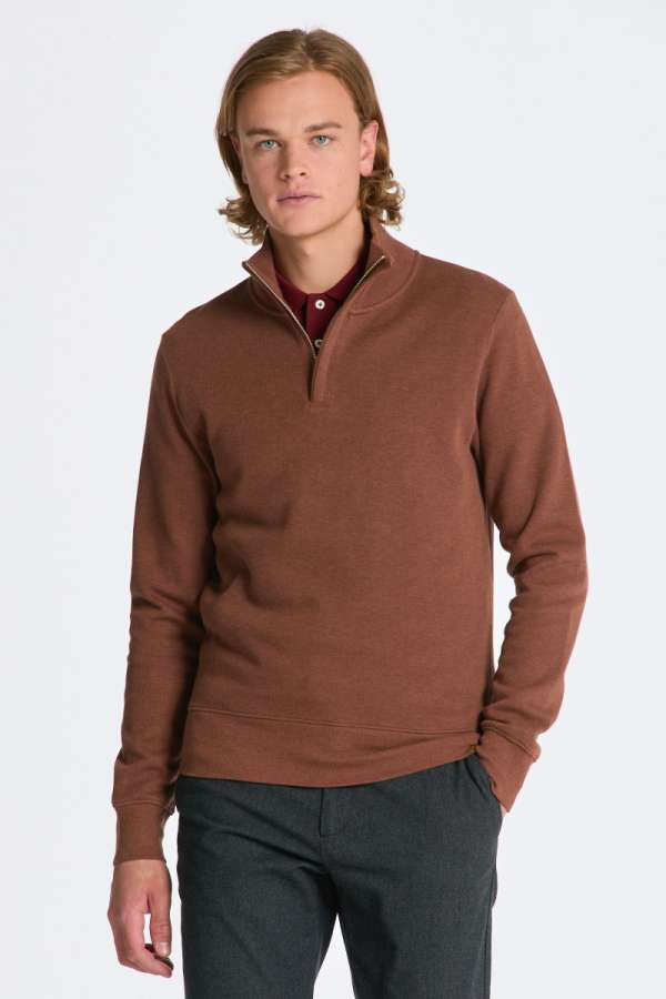 MELEGÍTŐ FELSŐ GANT SACKER RIB HALF ZIP WEATHERED BROWN
