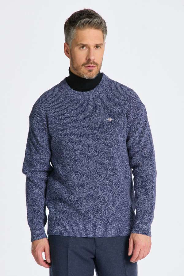 PUÓVER GANT TWISTED YARN C-NECK EVENING BUE