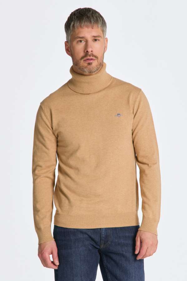 GARBÓ GANT CLASSIC COTTON ROLLERNECK KHAKI EL