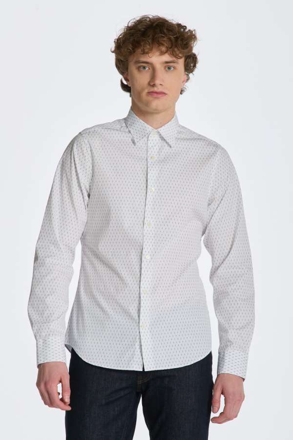 ING GANT LIM FORMAL MICRO PRINT HIRT WHITE