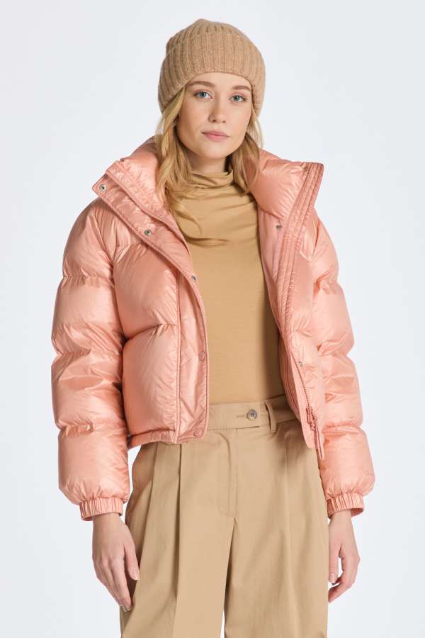 DZSEKI GANT CROPPED DOWN JACKET SALON PINK