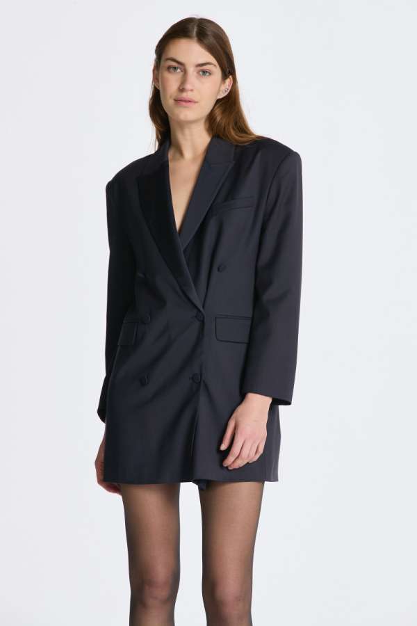 RUHA GANT RELAXED TUXEDO DRESS NIGHT BLUE