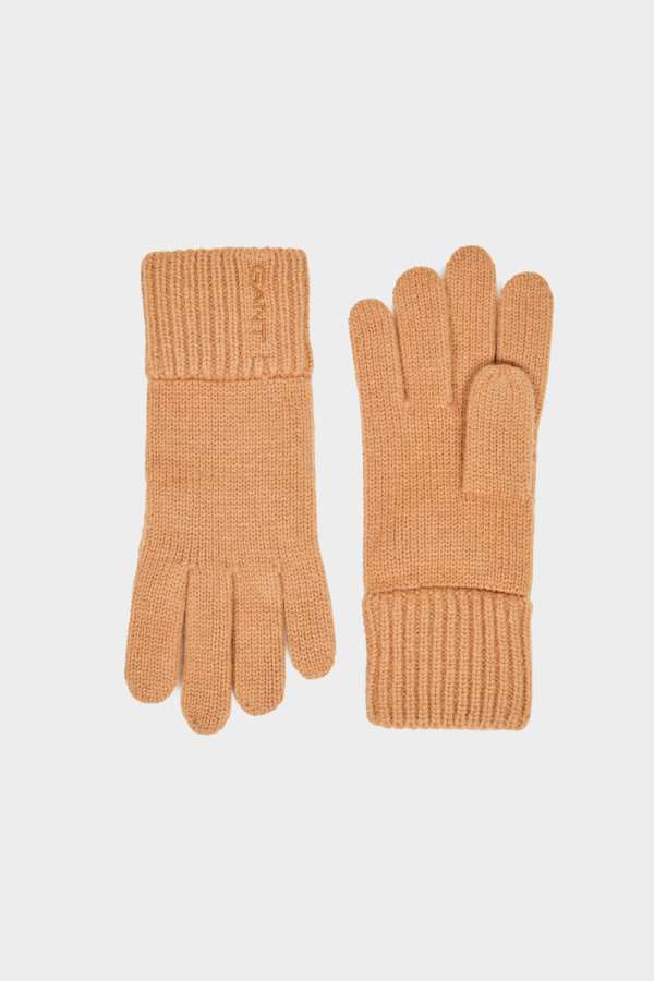 KESZTYŰ GANT WOOL KNIT GLOVES SUGAR BROWN