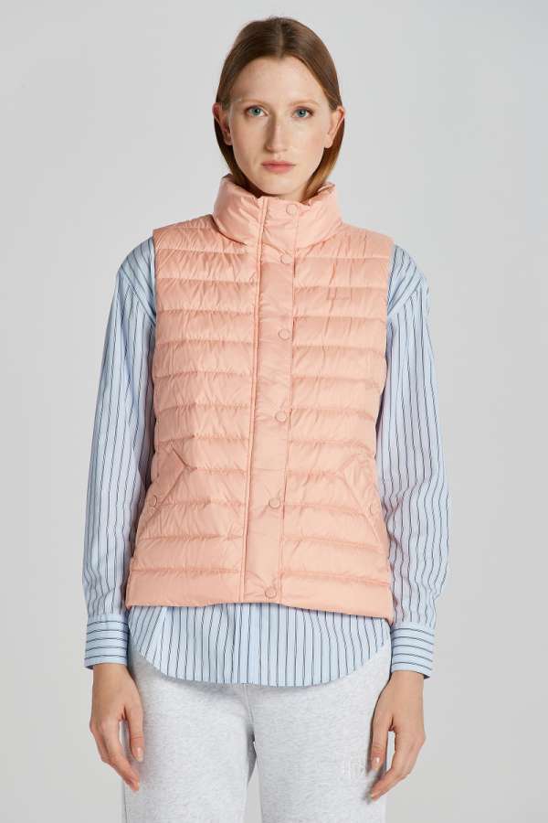 MELLÉNY GANT LIGHT DOWN VEST SALMON PINK