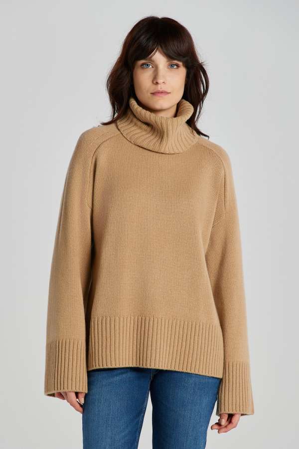 GARBÓ GANT OVERIZED CAHMERE ROLL NECK AND MELANGE