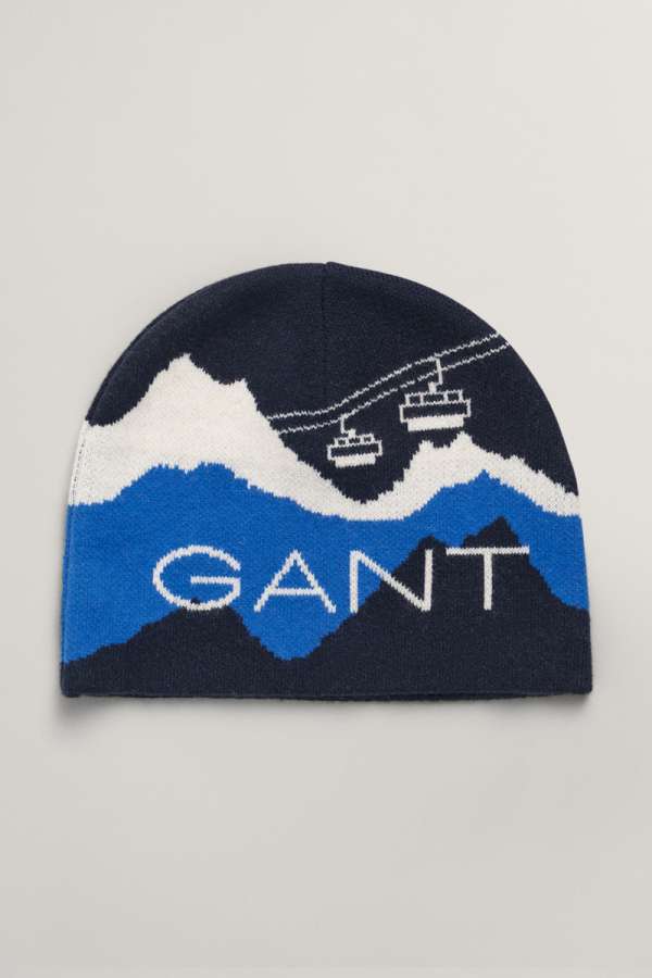 SAPKA 7-16 ÉVES GANT GRAPHIC BEANIE EVENING BLUE
