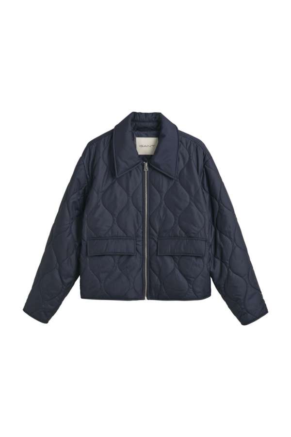 DZSEKI GANT QUILTED COLLARED JACKET EVENING BLUE