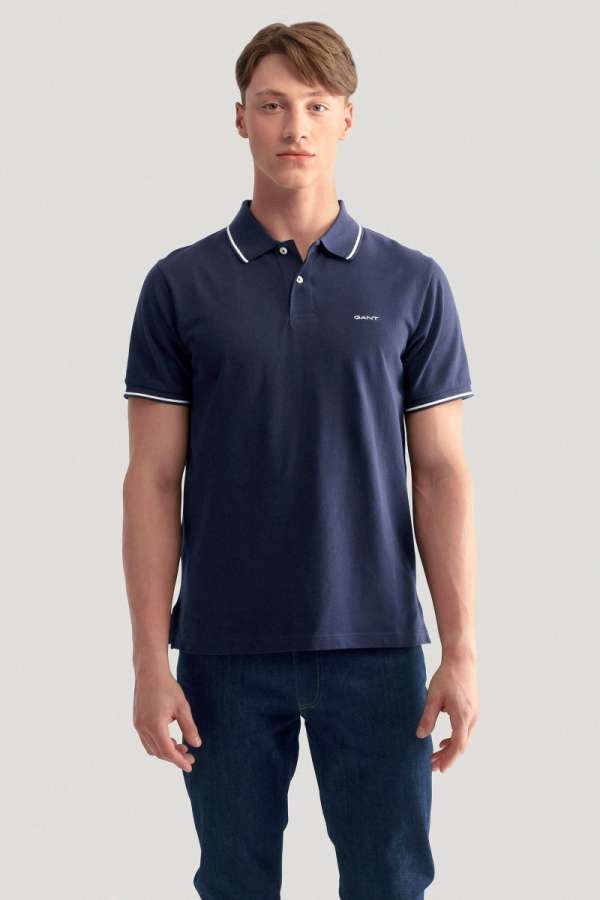 PÓÓ GANT TIPPING SS PIQUE RUGGER EVENING BUE