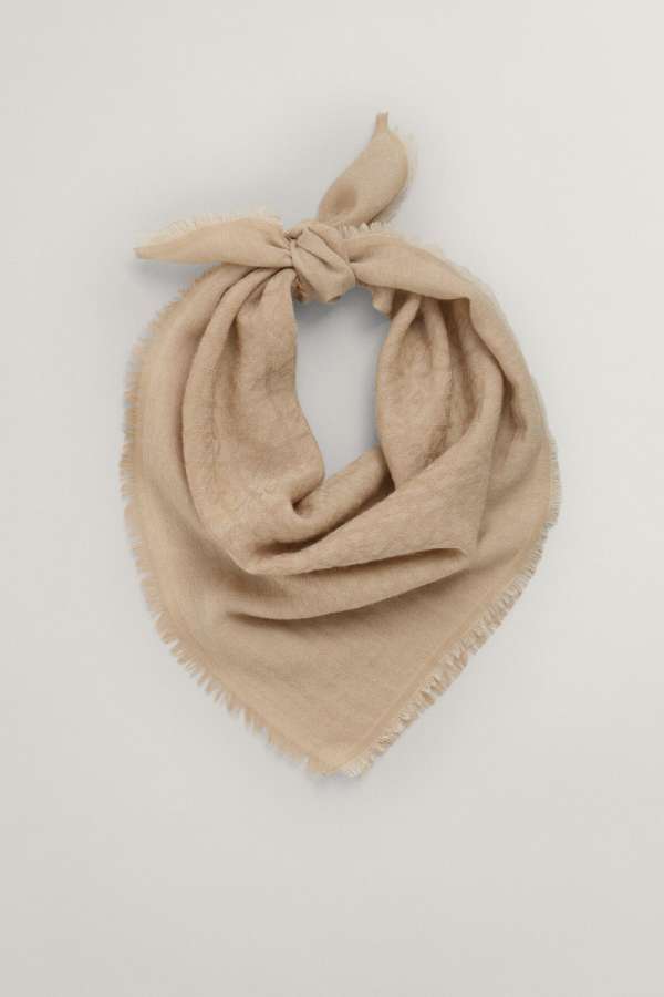 SÁL GANT G PATTERN LIGHTWEIGHT WOVEN SCARF CREAM