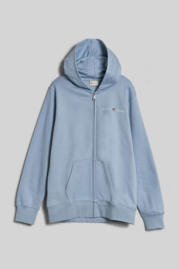 ELEGÍTŐ FELSŐ GANT PRINTED GRAPHIC FULL ZIP HOODIE STORY SEA