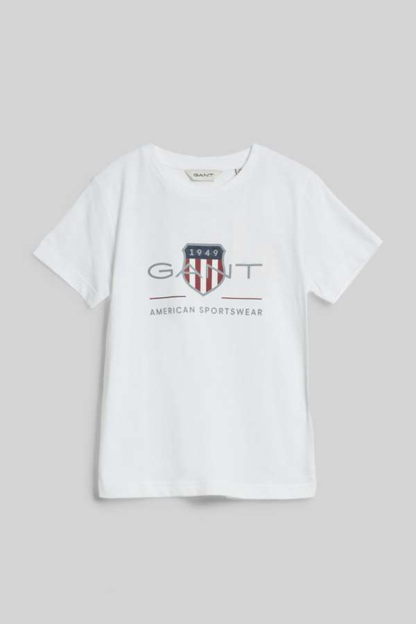 PÓLÓ GANT ARCHIVE SHIELD SS T-SHIRT WHITE