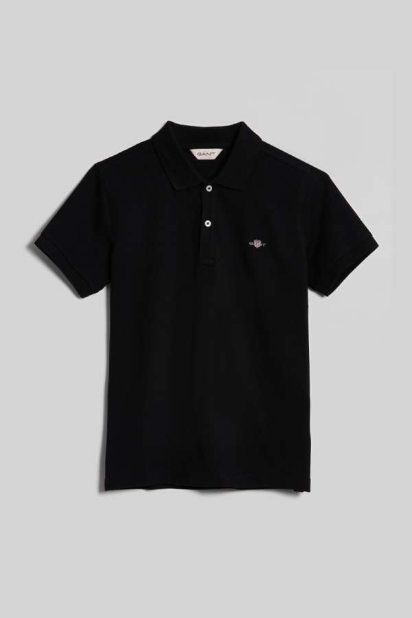 PÓLÓ GANT SHIELD SS PIQUE BLACK