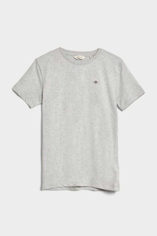 PÓLÓ GANT SHIELD SS T-SHIRT LIGHT GREY MELANGE