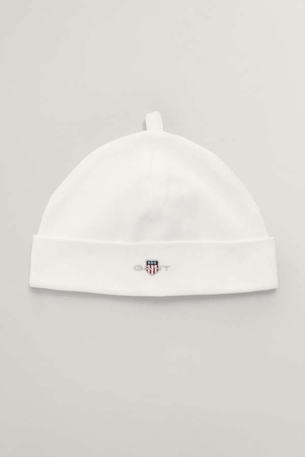 SAPKA GANT SHIELD BEANIE WHITE