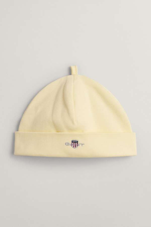 SAPKA GANT SHIELD BEANIE VANILLA YELLOW