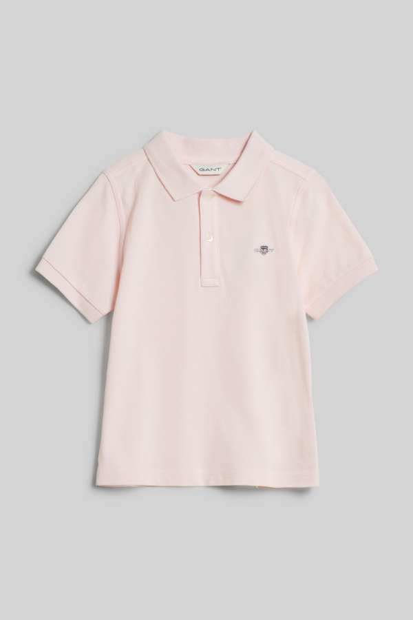 PÓLÓ GANT SHIELD SS PIQUE RUGGER CRYSTAL PINK