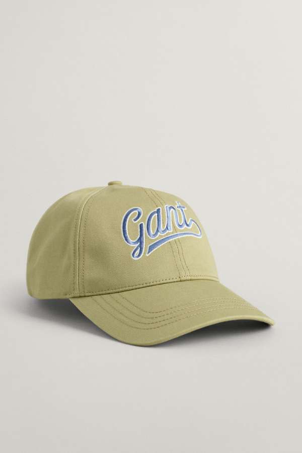 SAPKA 7-16 ÉVES GANT SCRIPT LOGO CAP BEIGE GREEN