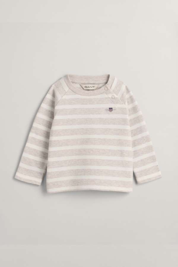 PÓLÓ GANT STRIPED LS RAGLAN TOP SEED MELANGE