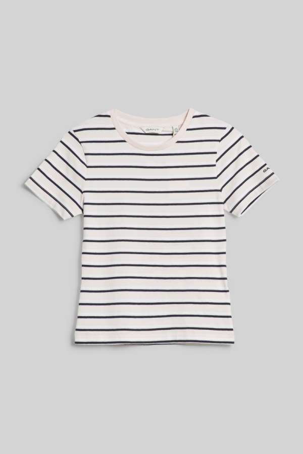 PÓLÓ GANT STRIPED T-SHIRT CRYSTAL PINK