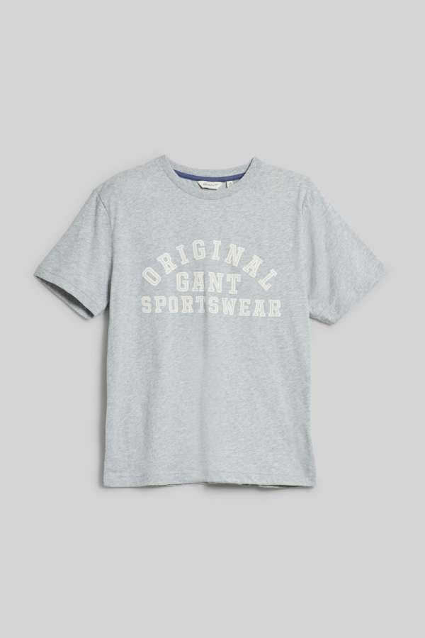 PÓLÓ GANT ORIGINAL SPORTSWEAR T-SHIRT LIGHT GREY MELANGE