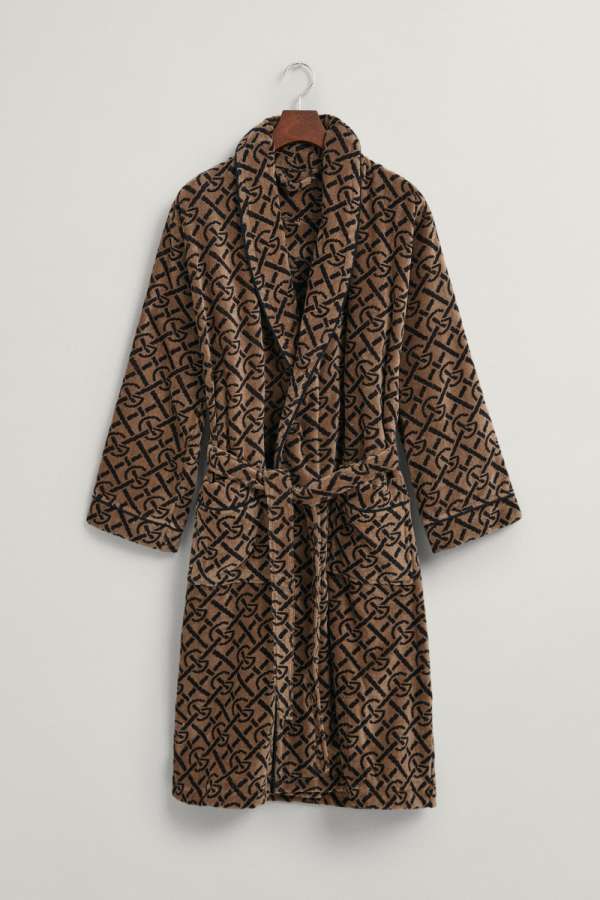 FÜRDŐKÖPENY GANT G-PATTERN ROBE COLD BEIGE