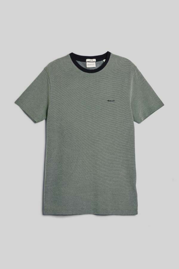 PÓLÓ GANT 4-COL OXFORD LIM  T-HIRT PINE GREEN